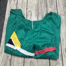 Vintage 80s 90s COLORBLOCK NYLON WINDBREAKER PANTS CONVERTIBLE SHORTS XS