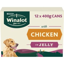 WINALOT Classics Mixed in Jelly Chicken Wet Dog Food 12x400g 2.85 per kilo