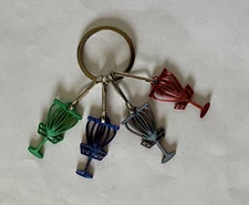 Disc Golf Basket Zipper Pull 4 Pack