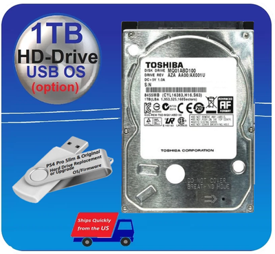 PS4 Internal Hard Drive 1TB HD PS4 Pro, Ps4 Slim Ps4 OG PS4 USB