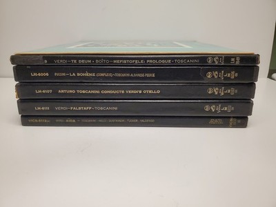 Lot Of 6 Toscanini Opera Vinyl Records/Boxed Sets. Verdi, Puccini, Wagner VG+