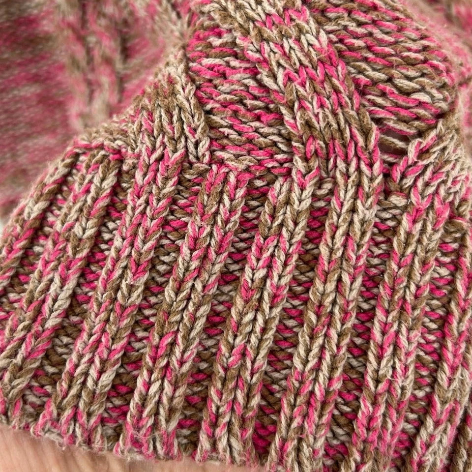 Suéter DKNY Jeans Mujer Manga Corta Tejido con Cable Preppy Rosa Otoño Talla Mediana Foto 3 de 4