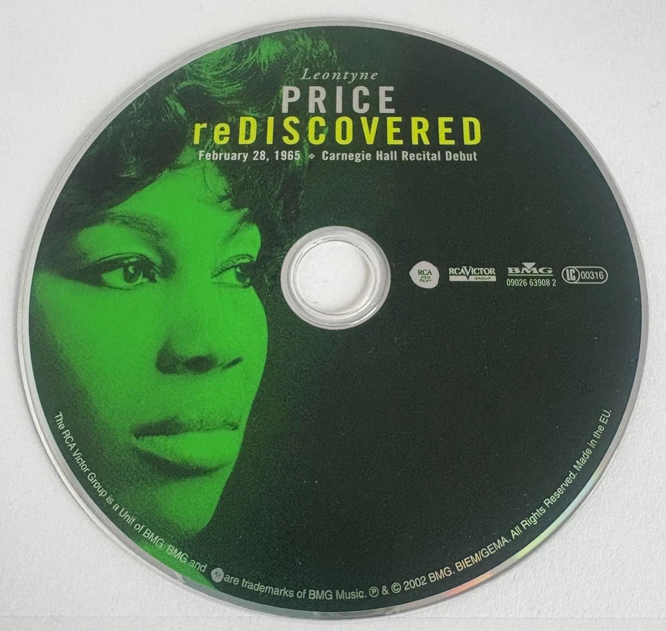 Leontyne Price reEDISCOVERED 1965 Carnegie Hall Recital Debut| excellent (C8221) - Bild 3 von 3