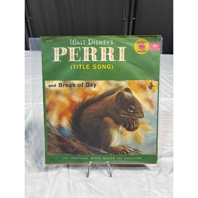 Walt Disney Perri Title Song Break of Day 45 RPM Little Golden Record D347 Vinyl