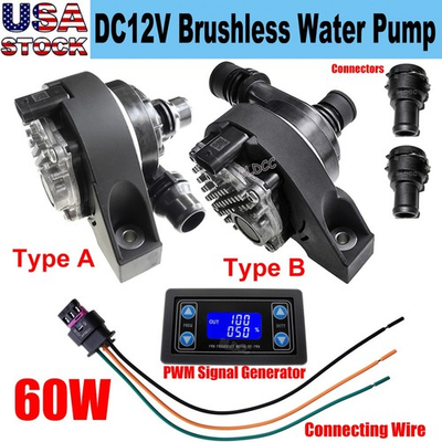 #ad High flow Engine Auxiliary Circulation Water Pump 60W 35L Min DC12V Cooling Pump $59.99