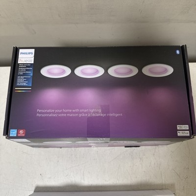 Philips Hue 5/6'' Recessed Smart Downlight (White & Color Ambiance, 4-Pack)