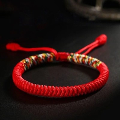 Unisex Tibetan Buddhism Red String Bracelet – Braided Adjustable Lucky ...