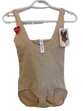 Assets Spanx New Women’s Natural  Open Bust Panty Bodysuit XL Shapewear