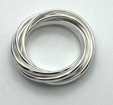NEW 925 Sterling Silver Twist Ring   Size 9, 7 mm Polished Unisex  7.25 grams