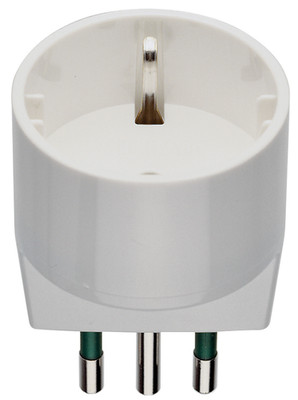 Vimar Zwischenstecker 2P+E 10A S11 + Steckdose 2P+E 16A P30 weiß - 00302.B