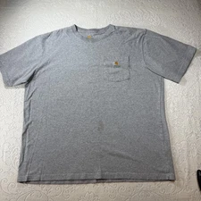 Carhartt Shirt Mens XL Gray Pocket Tee Original Fit Workwear K87 Stains 2018