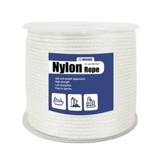 Nylon Rope 500 Ft 1/4 Inch – Multipurpose Tightly Braided Rope – Abrasion & U...