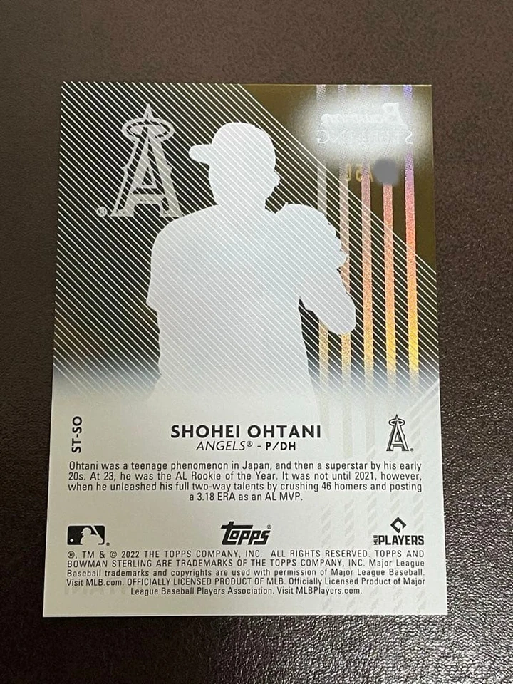 bowman sterling Shohei Ohtani 2022 GOLD 50 pieces limited card - Image 2 of 2