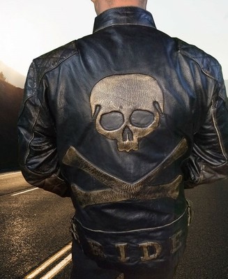 skull and crossbones leather jacket