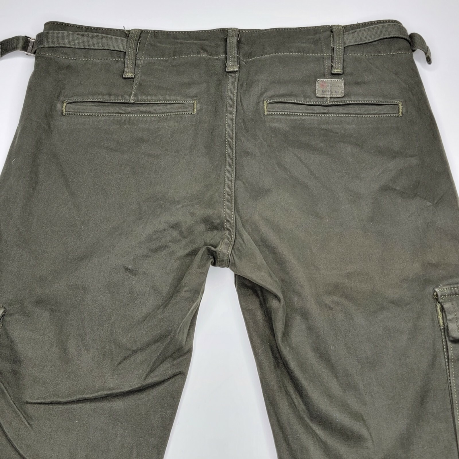 Adriano Goldschmied 25 Slim Cargo Skinny Straight Army Green Women's Soft Jeans thumbnail 5