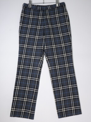 BURBERRY BLACK LABEL Pants Nova Check Wool Slacks Size-73 Men's