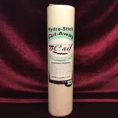 OESD Hydro-Stick Cut-Away Embroidery Stabilizer NEW 11  x 10 Yd White HBHC22-11