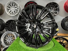 4 x 20 Inch 5x108 9007 Style Gloss Black Wheels: Fits For Range Rover Velar