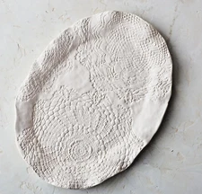 FRONTGATE EXCLUSIVE Lace Dinnerware Oval Serving Plat - NEW IN ORIGINAL BOX