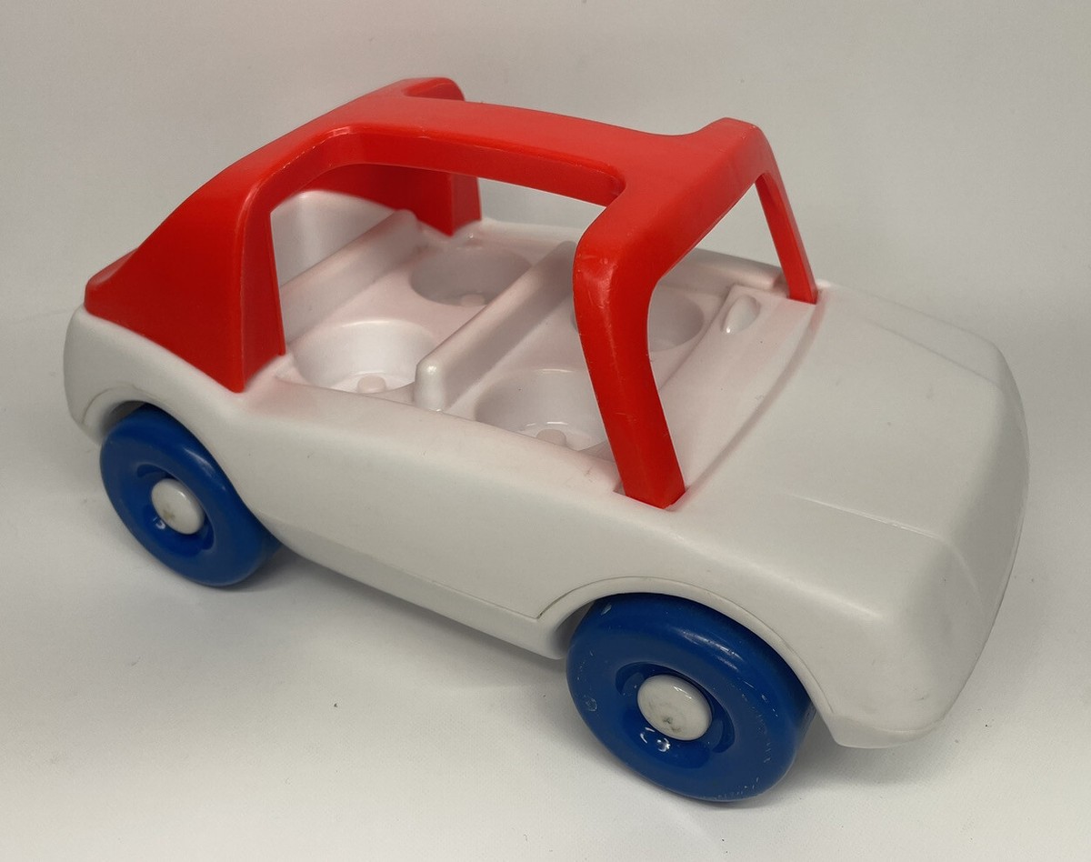 Vintage Little Tikes Chunky Car Toddler Tots Family Red White
