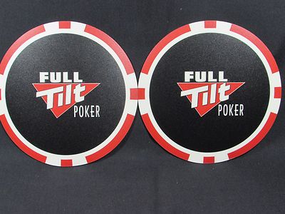 FULL TILT POKER CHIP 2 PIECES MOUSE PAD POKER PLAYER FOR LAPTOP & HOME COMPUTER