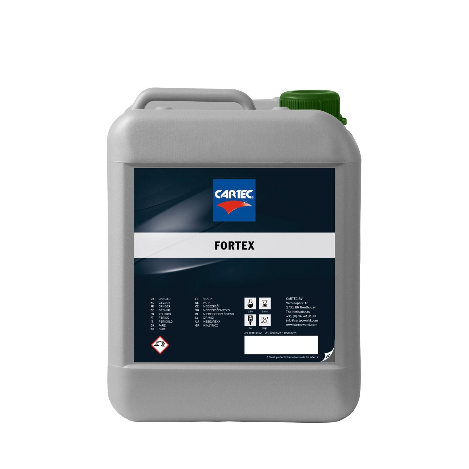 Cartec Fortex 5,8L Sgrassatore Industriale Alcalino pH 14 Professionale