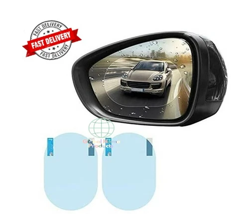 2X Car, Truck Anti Fog Water Coating Rainproof Rear View Mirror Protective Film 