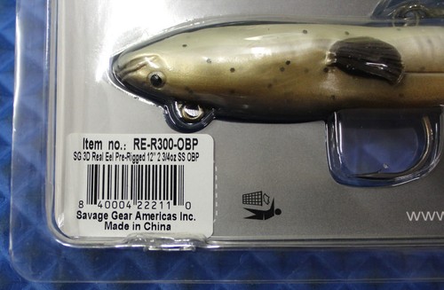 Savage Gear 3D Real Anguila 12" RE-R300- ¡ELIGE TU COLOR! - Imagen 13 de 14