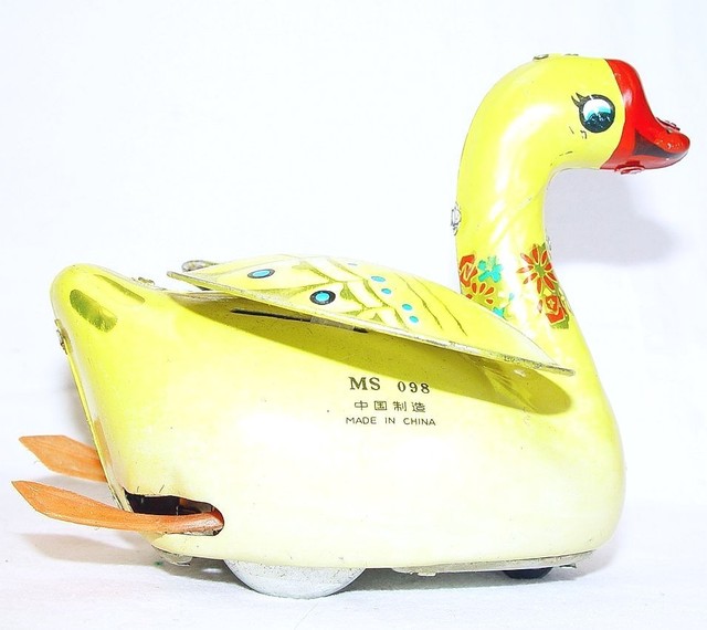 China MS098 GOSLING GOOSE Tin WindUp Toy Animal Figure MIB`70 VERY