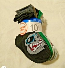 Size 4-8 Wonder Nation boy crew socks 10 pk