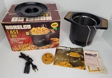 Fast Fry Deep Fryer / Doughnut Cooker by Norelco USA Made USED ONCE Vintage 