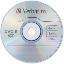 Verbatim DVD-R 16X 4.7GB 120 Minutes w/Jewel Case - 10 Pack