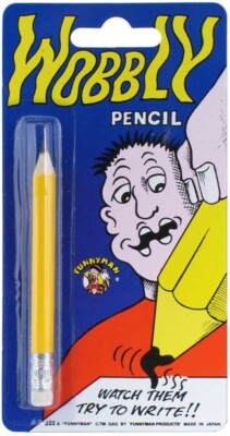 FAKE PRETEND RUBBER BENDY PENCIL MAGIC TRICK BOYS TOY FUNNY JOKE CHILDRENS  GIFT UK