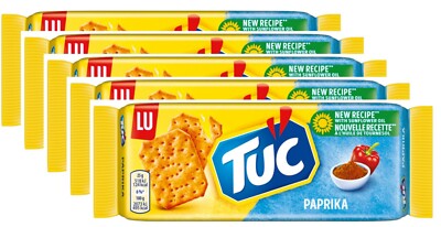 Tuc De Beukelaer Cracker Paprika - Gesalzen - 5 Packungen je 100 Gramm