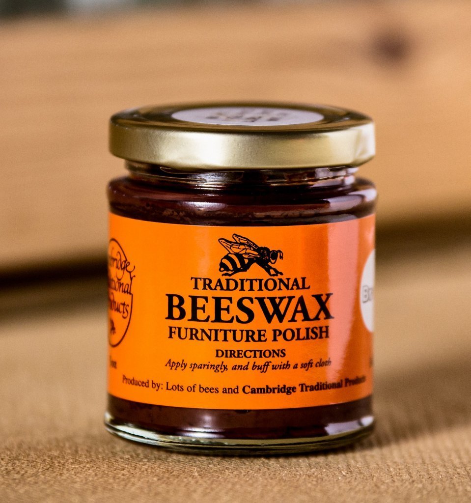 Cambridge Traditional Beeswax Wooden Furniture Polish Cream Brown 142g 5oz