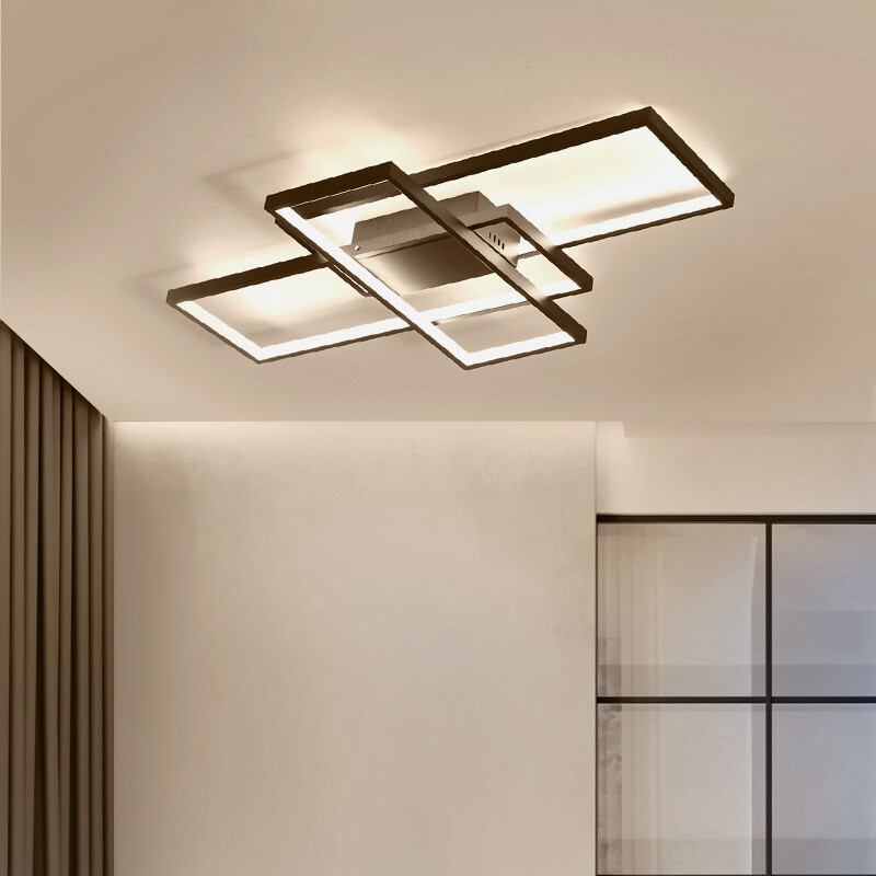 Rectangle Light Full Rectangular Semi Flush Mount Lighting