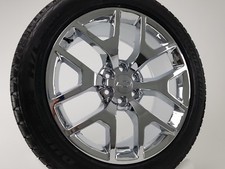 22 Gmc Fits Chevy Chrome Wheels 1500 Sierra Y Spoke Rims Bridgestone Tires 5656 22 Gmc Fits Chevy Chrome Wheels 1500 Sierra Y Spoke Rims Bridgestone Tires 5656
