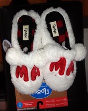 Floopi Lined Indoor Outdoor Memory Foam Ma Pompom Slippers Small Limited Ed.