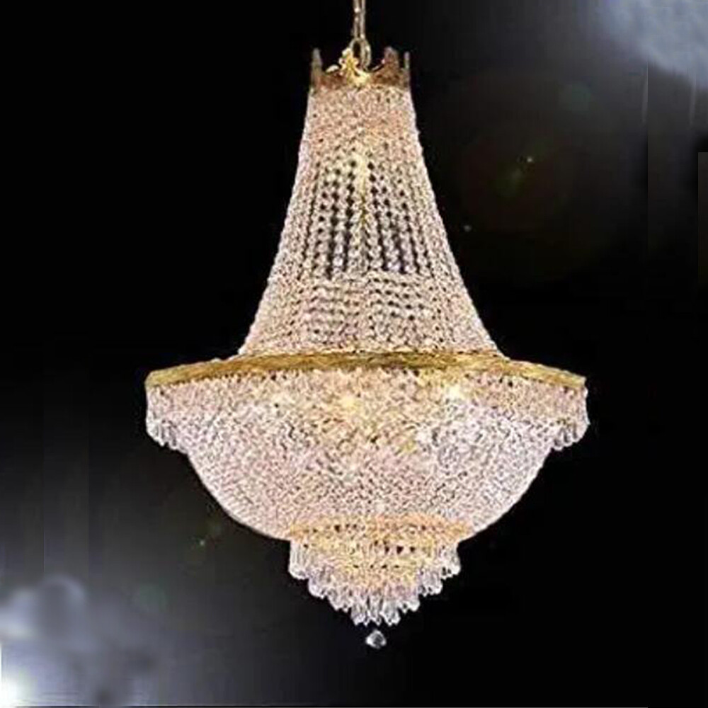 Vintage French Empire Chandelier Luxury Large Foyer Crystal Ceiling Light Height