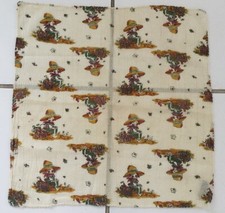 17x17" VINTAGE 100 COTTON PRINT BANDANA MADE IN INDIA NWT RARE  UNIQUE DESIGN
