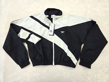 Reebok Classics Womens Sz S Franchise Cropped Track Jacket Women White/Black NWT