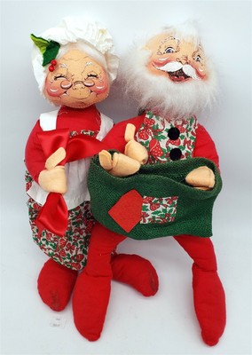 LMAS ~ 1968 Annalee Dolls Santa \u0026 Mrs 