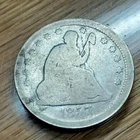 1857 Seated Liberty Silver Quarter