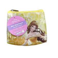 Daiso Disney Princess Belle Coin Purse Mini Vinyl Pouch Bag New with Tag