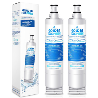 GOLDEN ICEPURE RWF0500A Refrigerator Water Filter Replacement for 4396508, 2PACK