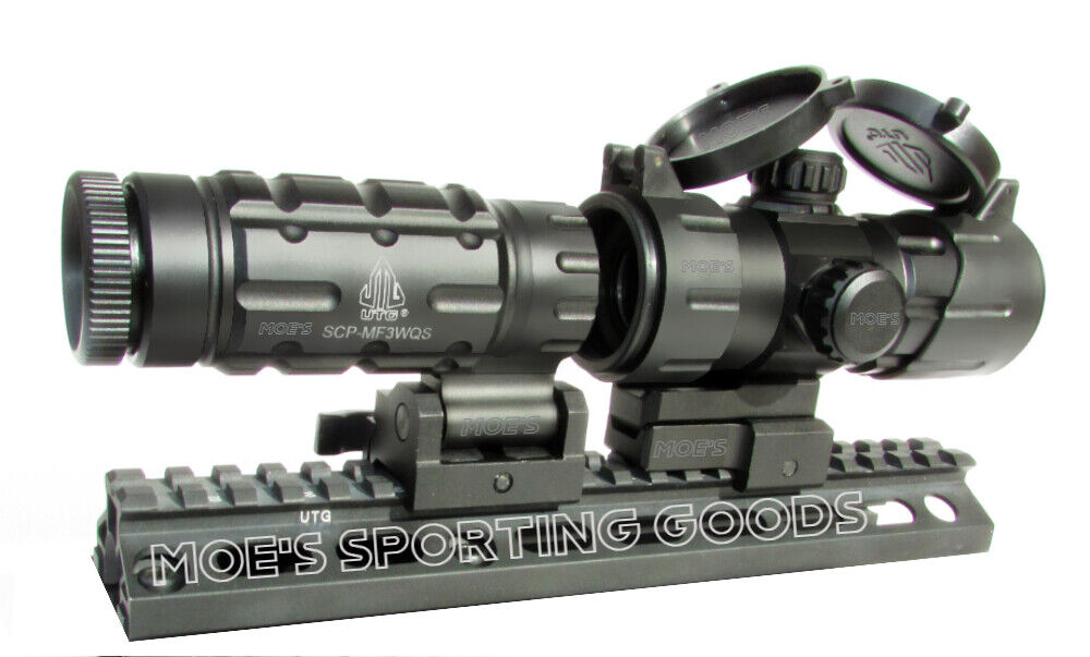 leapers スコープ Red Dot Scope with 3x Flip to Side Magnifier Combo - UTG