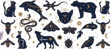 Violette Stickers Foil Mystical Celestial Animal  Scrapbook Craft Planner Supply