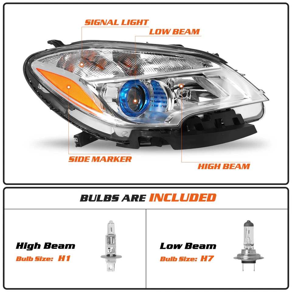 [Estilo OE] Faro para proyector Buick Encore 2013-2016 lámpara lado derecho con bombilla Foto 2 de 4