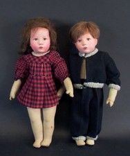 altes Käthe Kruse Puppenpaar - Mädchen & Junge