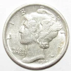 1919 Mercury Dime AU (M135)